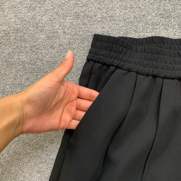 Joie Jogger Womens M Medium Black Mariner Pleated Elastic Waist Pockets Pants - Picture 3 of 10